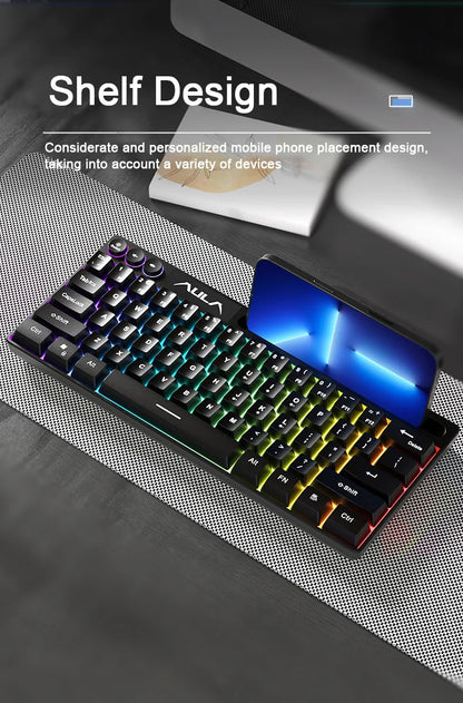 AULA F3061 Wired RGB Gaming Keyboard Membrane Keyboar 60% Gamer klawiatura pc teclado de computador usb teclados cute key board