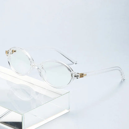 Small Fashion Oval Leopard Sunglasses Women Lovely Ins No Makeup Anti Blue Light Glasses Cute Decorative Computer Glasses 선글라