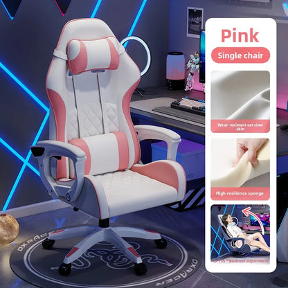 Muška e-sports stolica udobna je za dugotrajno sjedenje, računalna stolica može se nagnuti za opuštanje, naslon