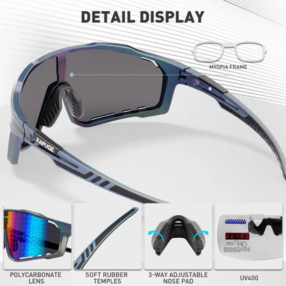 Kapvoe Fashion Sunglasses for Men Cool Cycling Glasses MTB Riding Skating  UV400 Fishing Goggles Man Woman Bike Bicycle Eyewear