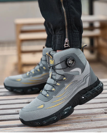 Taille 47 48 bottes de sécurité de travail hommes haut anti-crevaison sécurité bout en acier chaussures de travail Protection hommes chaussures de sécurité chaussures
