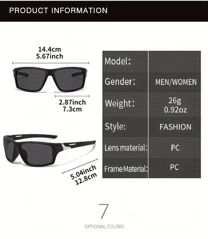 New Polarized Sports Sunglasses for Men, High-Quality TAC Lens Frame, Full Rim, UV Protection, Alloy Decorative, for Climbing