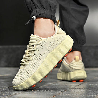 Brand Men Casual Shoes Thick Sole Soft Fashion Sneakers Summer Breathable Male Walking Shoes Zapatillas Hombre 88217 Mens Shoes
