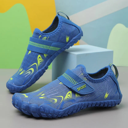 NOWE dziecięce buty plażowe do szybkiego nurkowania dla chłopców i dziewczynek Qianjiang, buty do pływania, buty na podłogę do fitnessu w pomieszczeniach, buty łazienkowe 29-38#