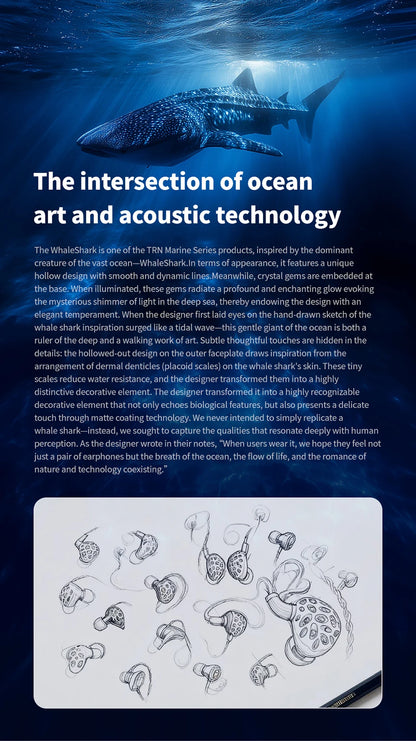 TRN Whale Shark Hybrid Earphones Triple Dynamic + Planar  In-Ear Monitors headphones