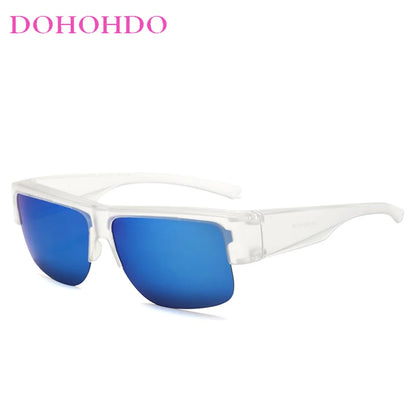 Men For Polarized Sunglasses Myopia Wear Over Prescription Glasses Photochromic Black Lens Half Frame Glasses Vintage Eyewear