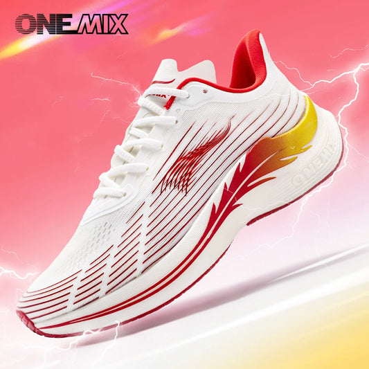 Onemix New Men Marathon -juoksukengät naisille, hengittävät ja kevyet lenkkikengät, nauhalliset urheilukengät, mukavat, kevyet ja pehmeät