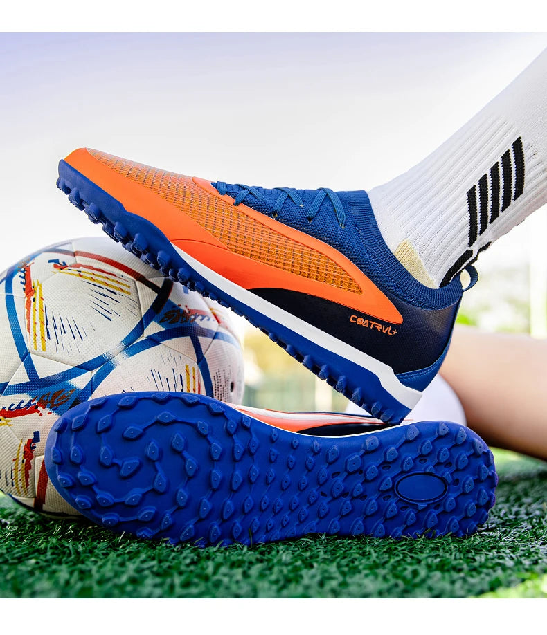 Nouvelles chaussures de football pour hommes, crampons longs pour adultes, chaussures de sport pour l'entraînement en extérieur, respirantes, antidérapantes, confortables pour les garçons, pour les matchs