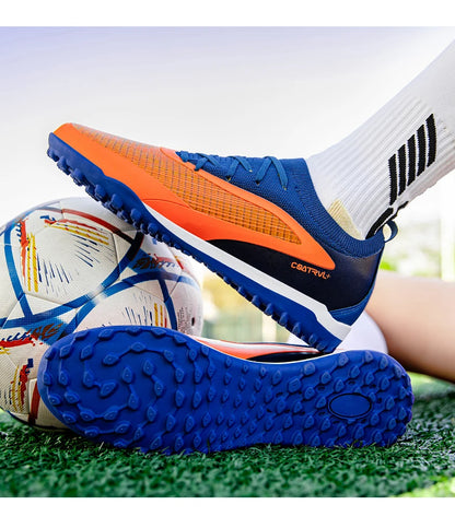 Nouvelles chaussures de football pour hommes, crampons longs pour adultes, chaussures de sport pour l'entraînement en extérieur, respirantes, antidérapantes, confortables pour les garçons, pour les matchs