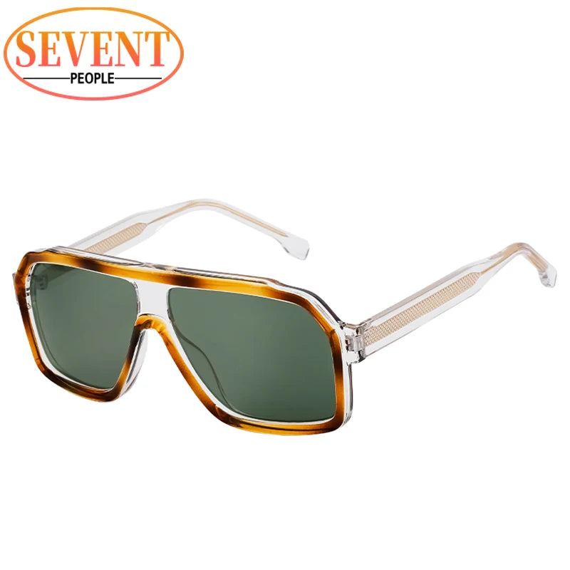 Classic Oversized Square Sunglasses Men 2026 Luxury Brand Trendy Metal Big Frame Goggles Eyewear Stylish Sun Glasses For Ladies