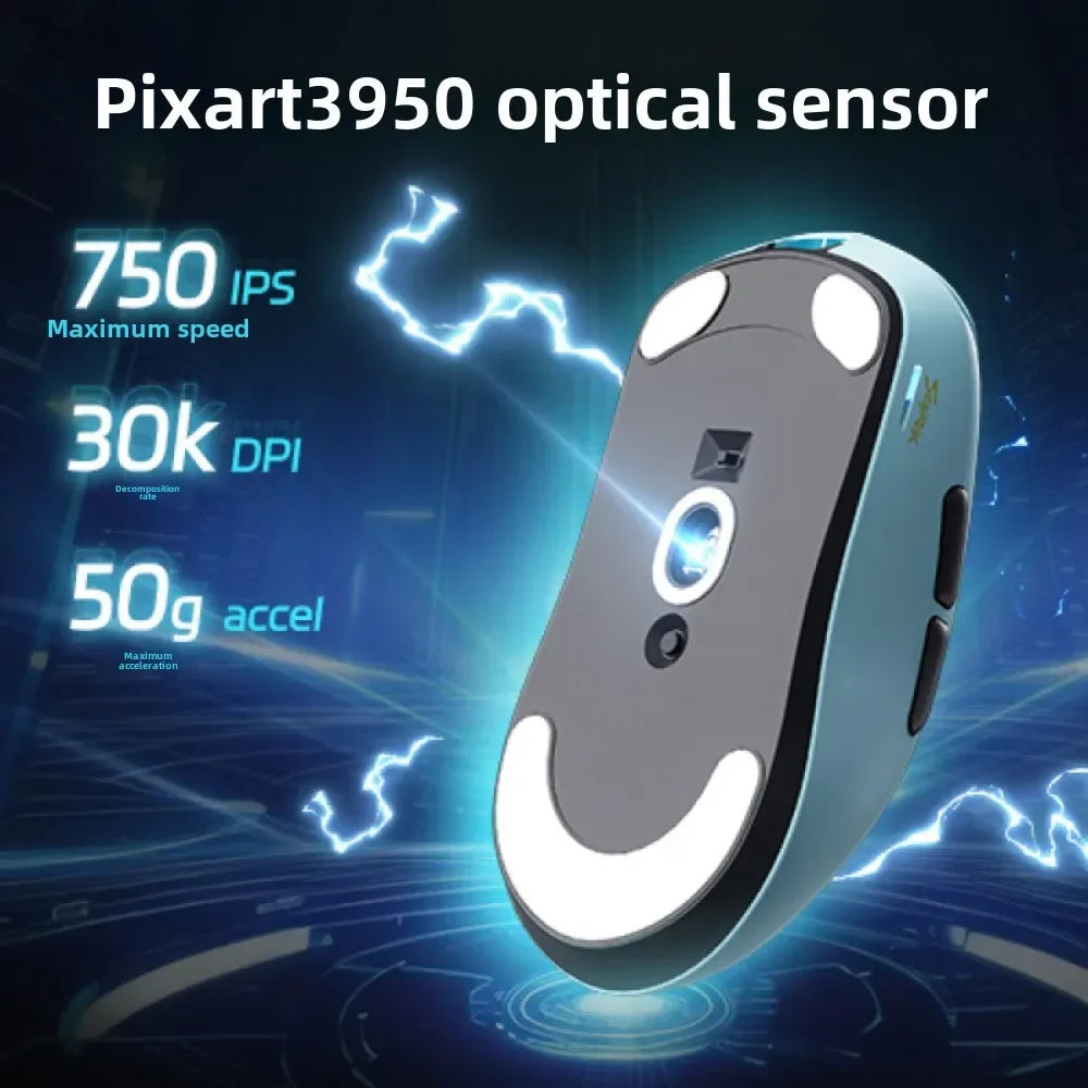 SCYROX V6 neporézna bezdrôtová esports myš 40g 750IPS s 8k prijímačom, rýchlou odozvou 3950, vysokokvalitná 8KHz herná myš