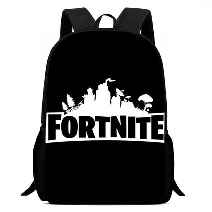 Mochila Escolar Fortnite de 15 Polegadas com Desenho Animado para Crianças, Meninos e Meninas, Mochila Leve com Estampado de Jogo, Grande, Adequada para Idades dos 5 aos 8 Anos