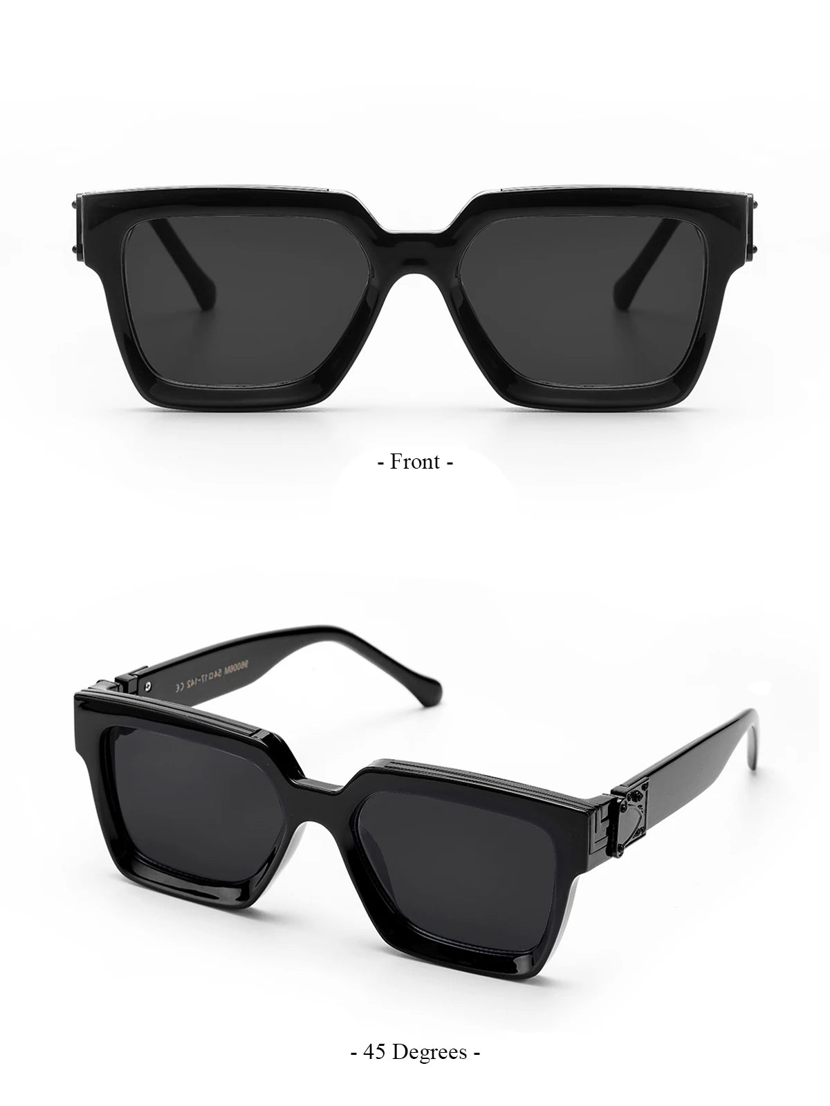 Ruiao Retro Black Millionaire Shades Luxury Sunglasses 2026 For Men Designer Famous Brand Square Sun Glasses Man Women Sunglass