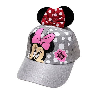 Disney Minnie Mickey Anime Peripheral Cotton Polyester Baseball Cap Figure Cartoon Peaked Cap Dress Up Kid's Birthday Gifts