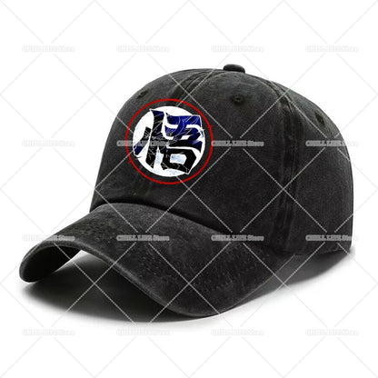 Anime Dragons Ball Men Washed Baseball Cap Son Goku Adults Retro Peaked Cap Outdoor Sport Hip-hop Dad Hat Unisex Mesh Sunhat