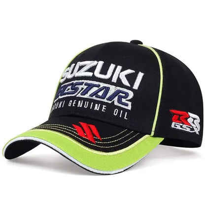 Cappellino da baseball con ricamo Suzuki Star 2026, ideale per le gare motociclistiche e la moda casual