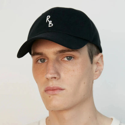 Casual Monogram Cotton Baseball Cap for Men and Women Hand-Dyed Soft Fabric Dad Hat with Hand-Embroidered Letters