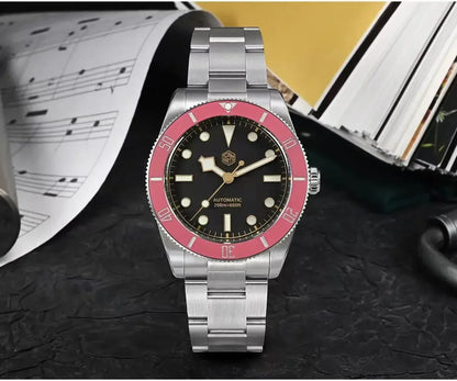 San Martin New 37mm BB54 Vintage Diver Watch ST2130 Automatic Mechanical Men Wristwatch Sapphire Luminous Waterproof 200m SN0138