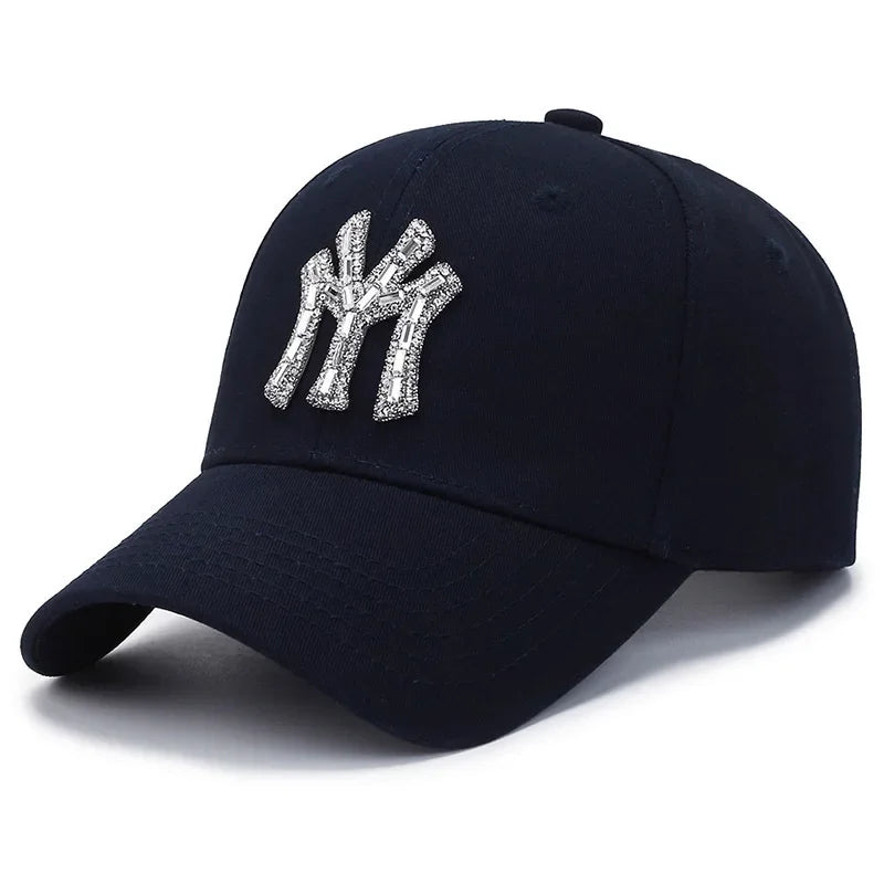 MY kšiltovka s kamínky pro ženy na jaro a podzim, ležérní streetwearová venkovní kšiltovka s kachním kšiltem, módní univerzální baseballová čepice proti slunci