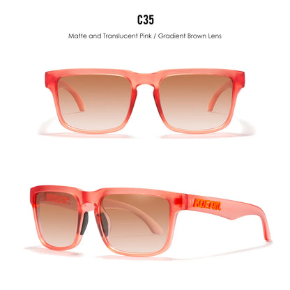 Kdeam 2026 High Quality Polarized Sunglasses for Men Transparent Gray Frame Fashion Unisex Outdoor Luxury Eyeglasses For Couple