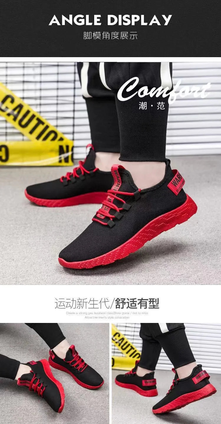 Heren sneakers, casual, lichtgewicht sportschoenen van mesh, zomers, voor heren, outdoor, zachte zool, ademend, comfortabel, modieus, trendy hardloopschoen