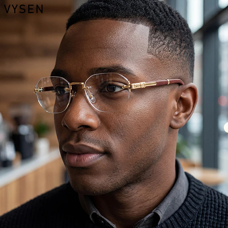 Square Rimless Punk Sunglasses Men 2026 Luxury Designer Vintage Small Frameless Sun Glasses Male Eyewear Hip Hop Outdoor Shades