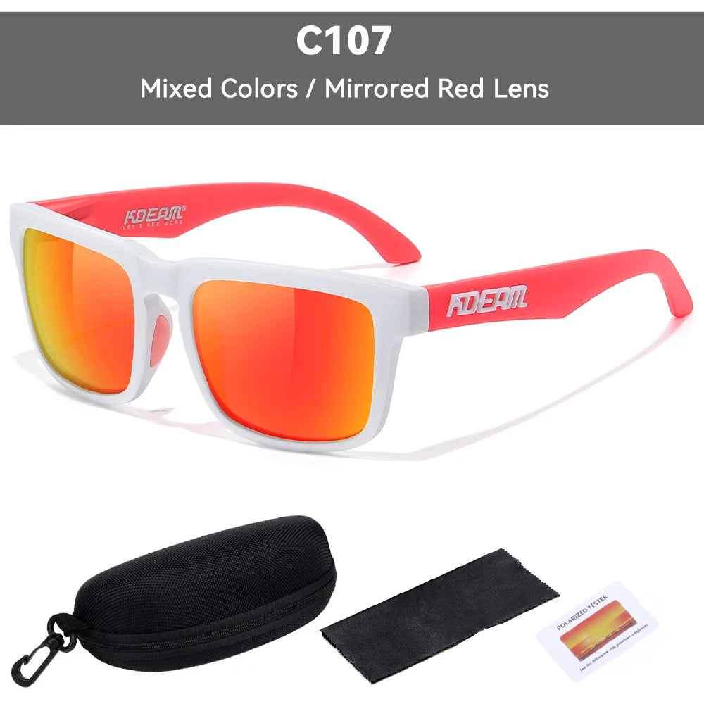 Kdeam High Quality Original Brand Design Polarized Sunglasses for Women Men Fashion Unisex  Trendy Outdoor Eyewear For Couple