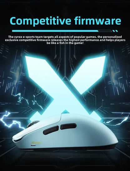 SCYROX V6 neporézna bezdrôtová esports myš 40g 750IPS s 8k prijímačom, rýchlou odozvou 3950, vysokokvalitná 8KHz herná myš