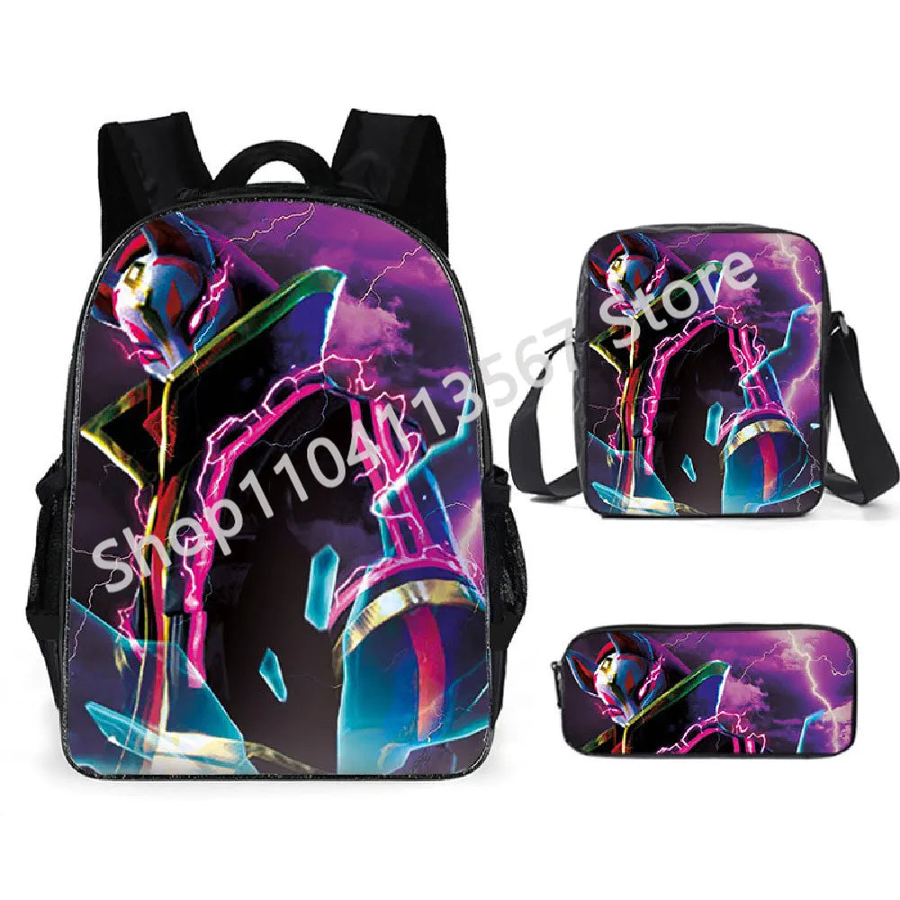 Fortnite Kids 3pcs Backpack Set Women Backpacks Office Stationary for Teenage Girls Boys Laptop Backpack Casual Travel Rucksack