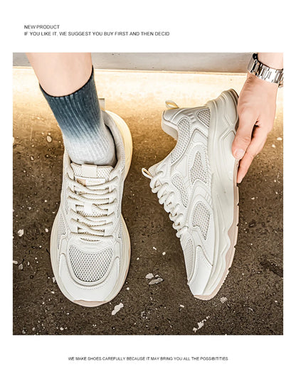 Ténis casuais de corrida para homem, primavera/verão, sola macia, antiderrapantes, respiráveis, para corrida ao ar livre, sapatos desportivos Joker para jovens