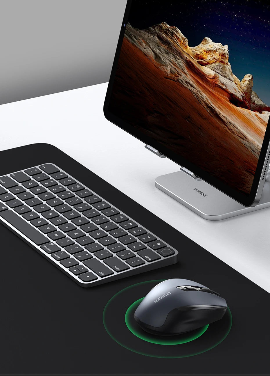 UGREEN Mouse Wireless Ergonomic Mouse 2.4GHz 4000 DPI Silent 6 Buttons For MacBook Tablet Laptop PC Mute Mice Quiet 2.4G Mouse