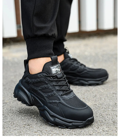 Chaussures de sécurité blanches pour hommes, bottes à bout en acier, baskets de travail, Anti-écrasement, Anti-perforation, indestructibles, chaussures de protection de Sport pour hommes