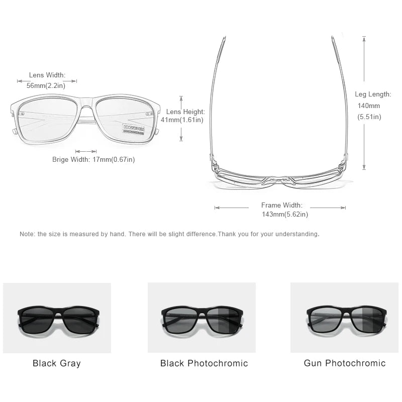 KINGSEVEN Aluminum Frame Sunglasses Men Polarized Photochromic Sun glasses Women's Glasses Accessories Driving Sunglasses