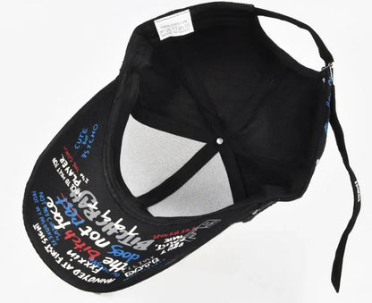 Trendige Unisex-Baseballkappe mit Graffiti-Print – Bunte, bemalte Schirmkappe
