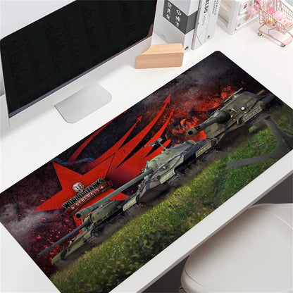 HD Custom World of Tanks stor gaming-musemåtte, stor størrelse, anime-musemåtte, personliggjort til CS:GO, Zelda, World of Warcraft, skrivebordsunderlag