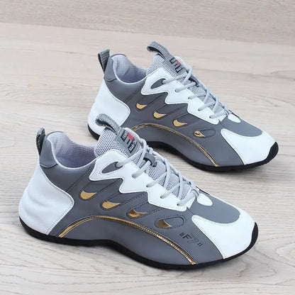 Ténis casuais para homem, leves, macios e respiráveis, vulcanizados, em couro macio, Zapatillas De Mujer