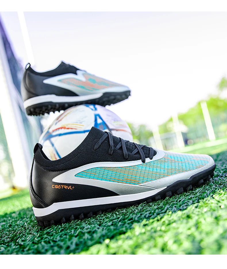 Nouvelles chaussures de football pour hommes, crampons longs pour adultes, chaussures de sport pour l'entraînement en extérieur, respirantes, antidérapantes, confortables pour les garçons, pour les matchs