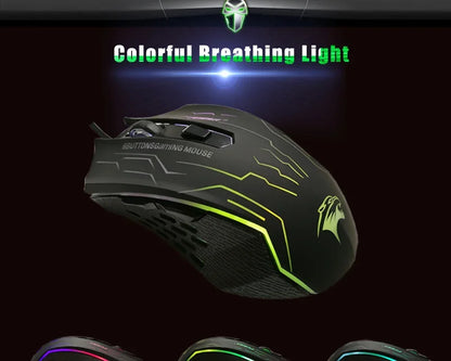 New 2026 Silent Click USB Wired Gaming Mouse 6 Buttons RGB Lighting Mute Optical Computer Mouse Mice for PC Laptop Notebook Game