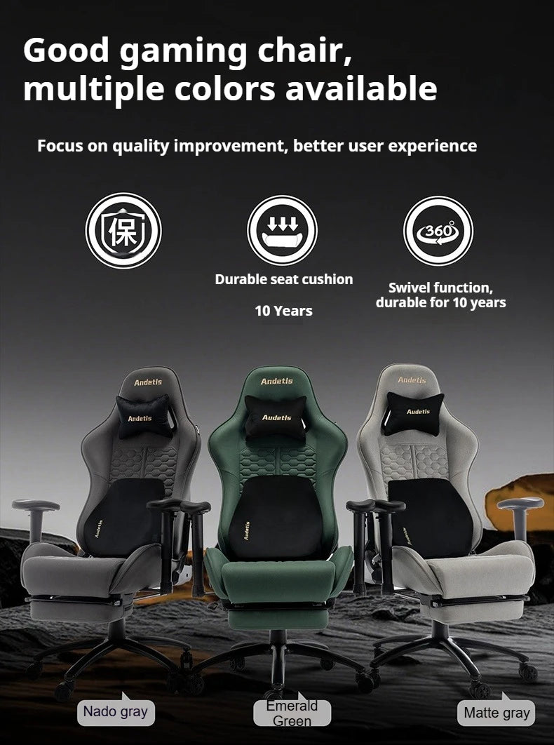 Office Ergonomic Gaming Chair Computer Desk Chair with Armrests, Comfortable Ergonomic Gaming Chair for Home Office, Bedroom & Gaming Room, Technology Fabric Executive Chair