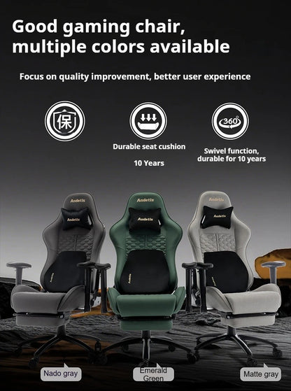 Office Ergonomic Gaming Chair Computer Desk Chair with Armrests, Comfortable Ergonomic Gaming Chair for Home Office, Bedroom & Gaming Room, Technology Fabric Executive Chair