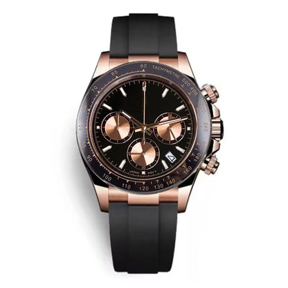 Luxuriöse VK63 Herrenuhr mit Quarzwerk, Business-Chronograph, 39mm, Stahl/Roségold, Datum, leuchtendes Zifferblatt, voll funktionsfähiger Chronograph