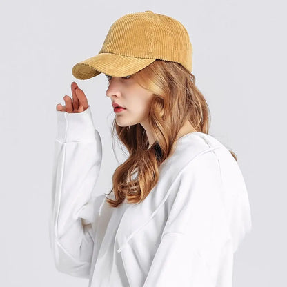 Unisex-baseballkeps i corduroy, justerbar solhatt, hiphop-keps för män