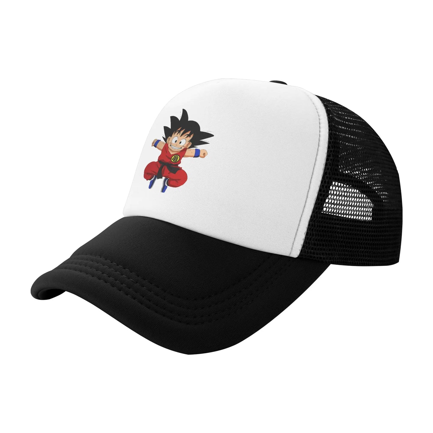 Adult Kid Goku Japanese Anime Trucker Cap Mesh Baseball Caps Dragon Ball Dad Hat Trucker Worker Cap Breathable Dad Hat Washable