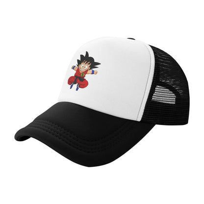 Adult Kid Goku Japanese Anime Trucker Cap Mesh Baseball Caps Dragon Ball Dad Hat Trucker Worker Cap Breathable Dad Hat Washable