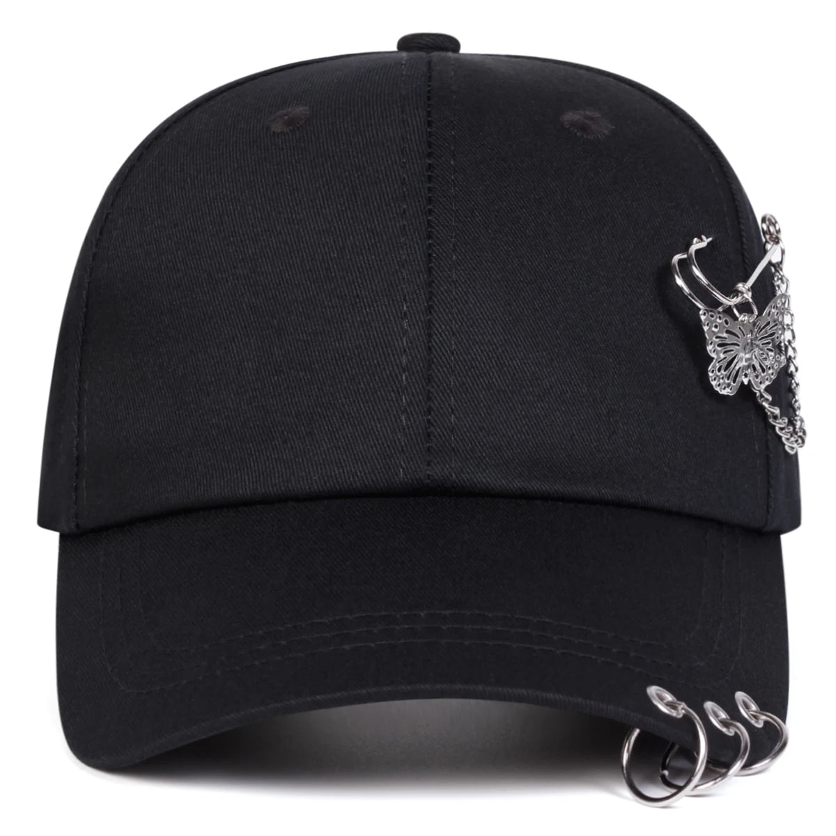 Unisex „Butterfly Iron Ring“ beisbolo kepurės, pavasario ir rudens lauko reguliuojamos kasdieninės kepurės, apsauginės nuo saulės kepurės, sportinės kepurės
