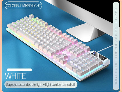 YINDIAO K500 Wired  Keyboard Gaming  Laptop Desktops PC Computer Office Accessories Low Profile Gamer Keyboards With Numpad