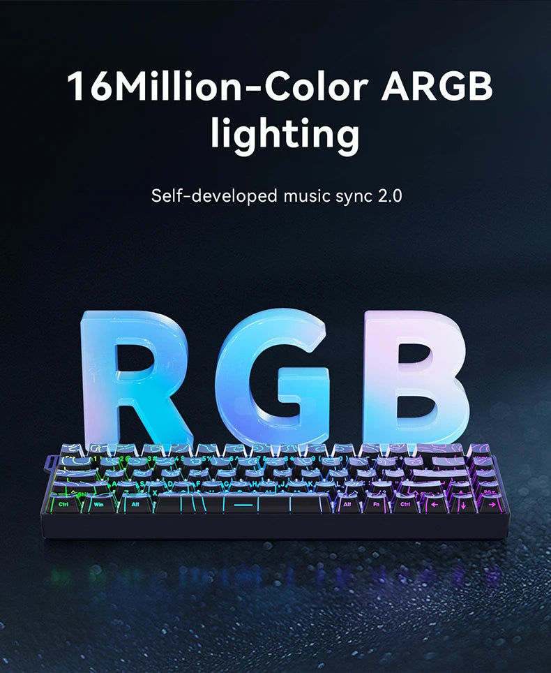AJAZZ AK680 V2 E-sports Magnetic Switch Keyboard 8K Polling Rate 128K Ultra-high Scan Rate Aluminum Alloy Positioning Plate