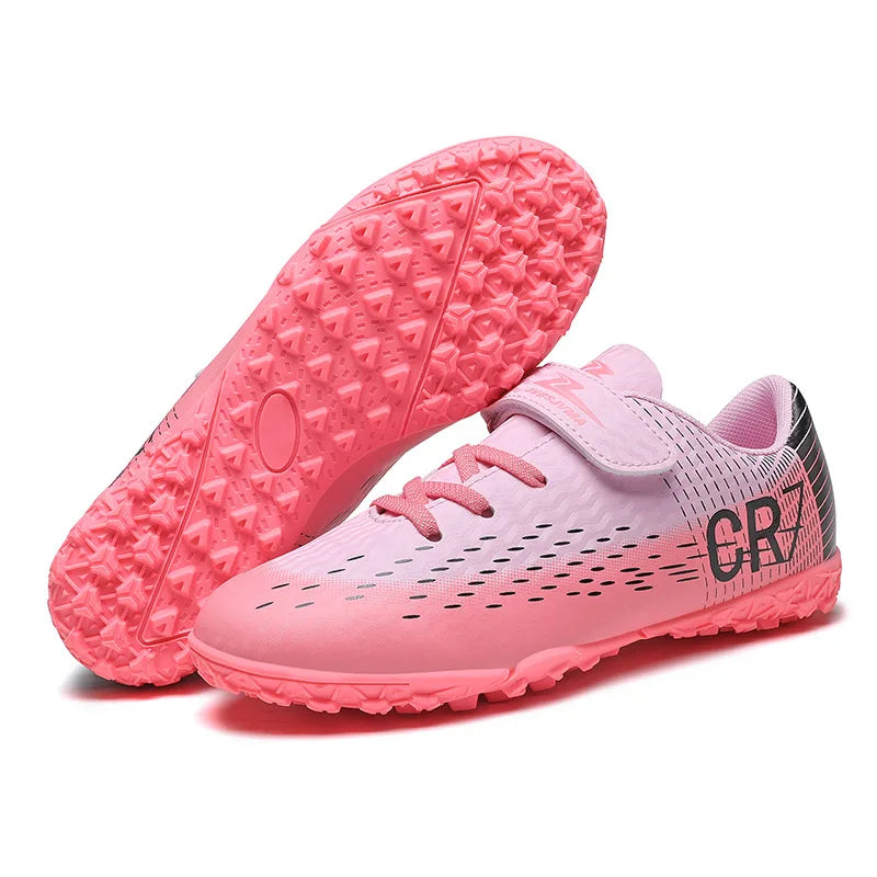 Nouvelles chaussures de football pour enfants, chaussures de sport d'extérieur, chaussures de football pour garçons et filles, chaussures de football à boucles, chaussures de futsal, pointures 28-39