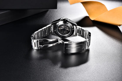 Pagani Design 2026 New Men's Automatic Mechanical Watch Gmt Sapphire Stainless Steel Waterproof 10Bar Luminous Bwg-9 Reloj Hombr