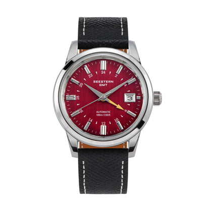 SEESTERN Men's Automatic Mechanical Wristwatch NH34 GMT Movement 10bar Waterproof Domed Sapphire Crystal Watch Limited S446 New